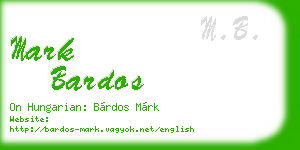 mark bardos business card